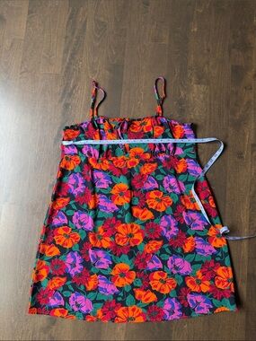 ONLY Multicolor Floral Print Dress - Orange, Pink, Green, Black, Purple